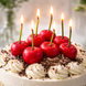 Cake Candle Cherries &ndash; Decorative Beeswax Candle, SV-TRESNE