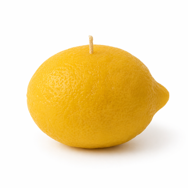 Lemon Candle Made of Beeswax &ndash; Handmade, CITRON-BW-01