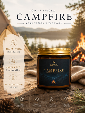 S&oacute;jov&aacute; sv&iacute;čka Campfire &ndash; vůně t&aacute;bor&aacute;ku a př&iacute;rody LC-CAMP-120 фото