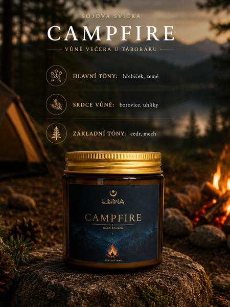 S&oacute;jov&aacute; sv&iacute;čka Campfire &ndash; vůně t&aacute;bor&aacute;ku a př&iacute;rody LC-CAMP-120 фото