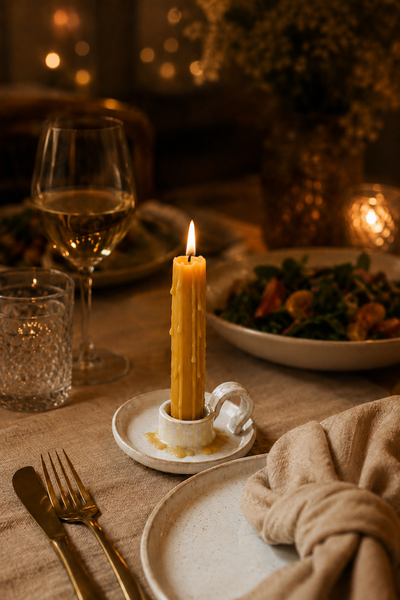 Beeswax Table Candle, BW-TC-001, Yellow