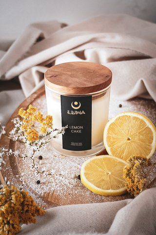 Lemon Cake Candle &ndash; lemon, vanilla & honey, SV-LMK-225