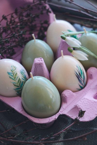 Egg Candles &ndash; Spring Decorative Candle Set (6 pcs)