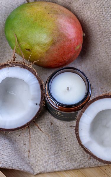 Soy candle Mango Coconut &ndash; mango and coconut fragrance, SV-MG-120